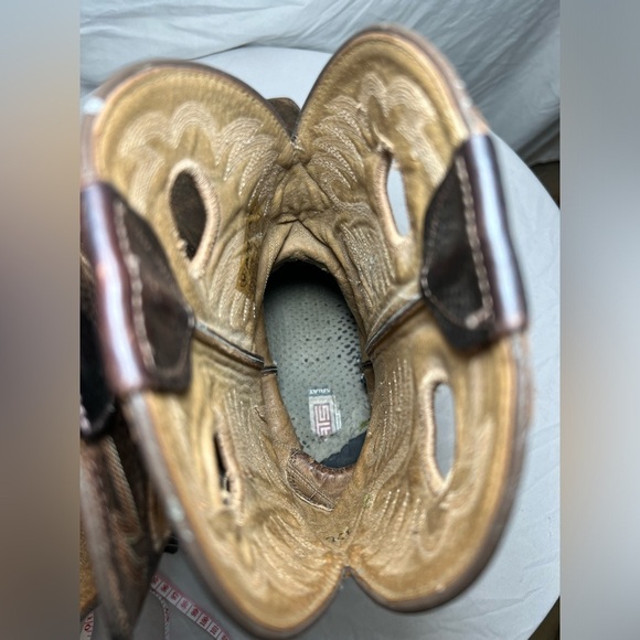 Ariat Men's Heritage Roughstock Oiled Brown Rowdy Square Toe Buckaroo Boots - 12 - Picture 9 of 9